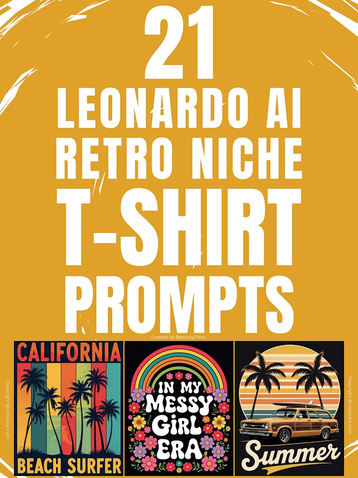 21 Leonardo AI Retro Niche T-Shirt Prompts product image (1)