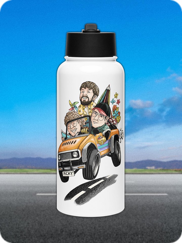 Summer Drive Stainless Steel Water Bottle product image (1)