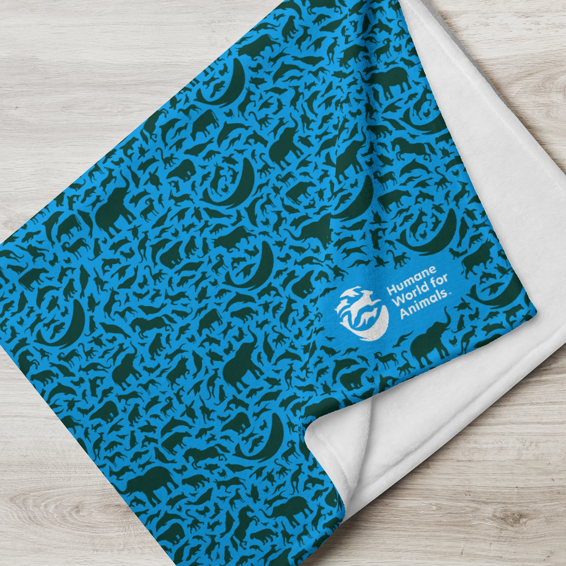 Throw blanket - Animal pattern - Blue/Green product image (2)
