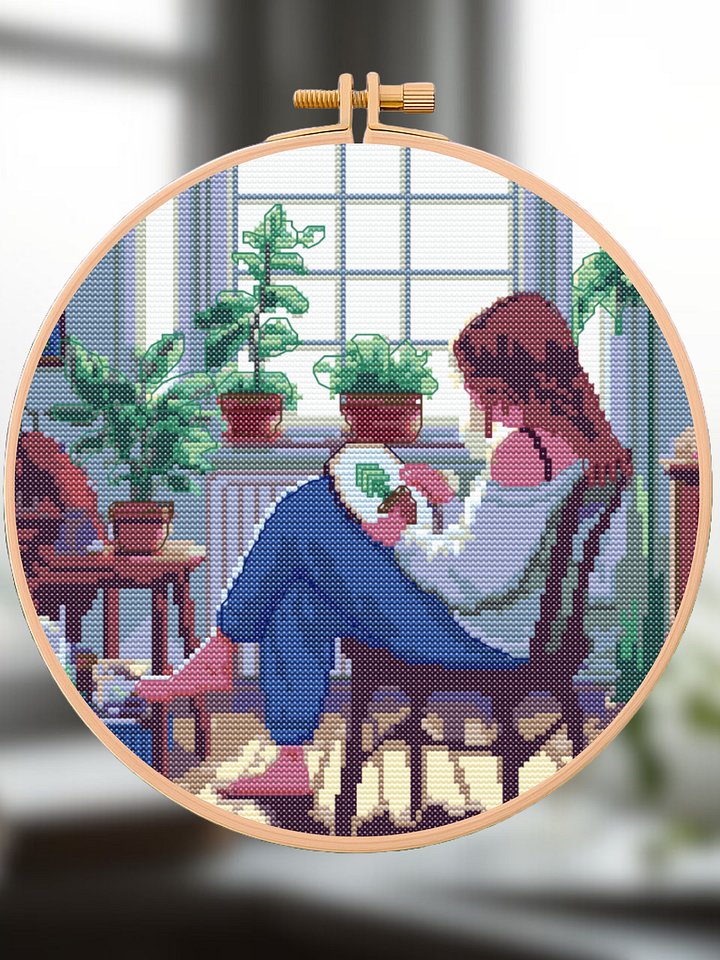 Cosy Girl Cross Stitching Cross Stitch Pattern product image (1)
