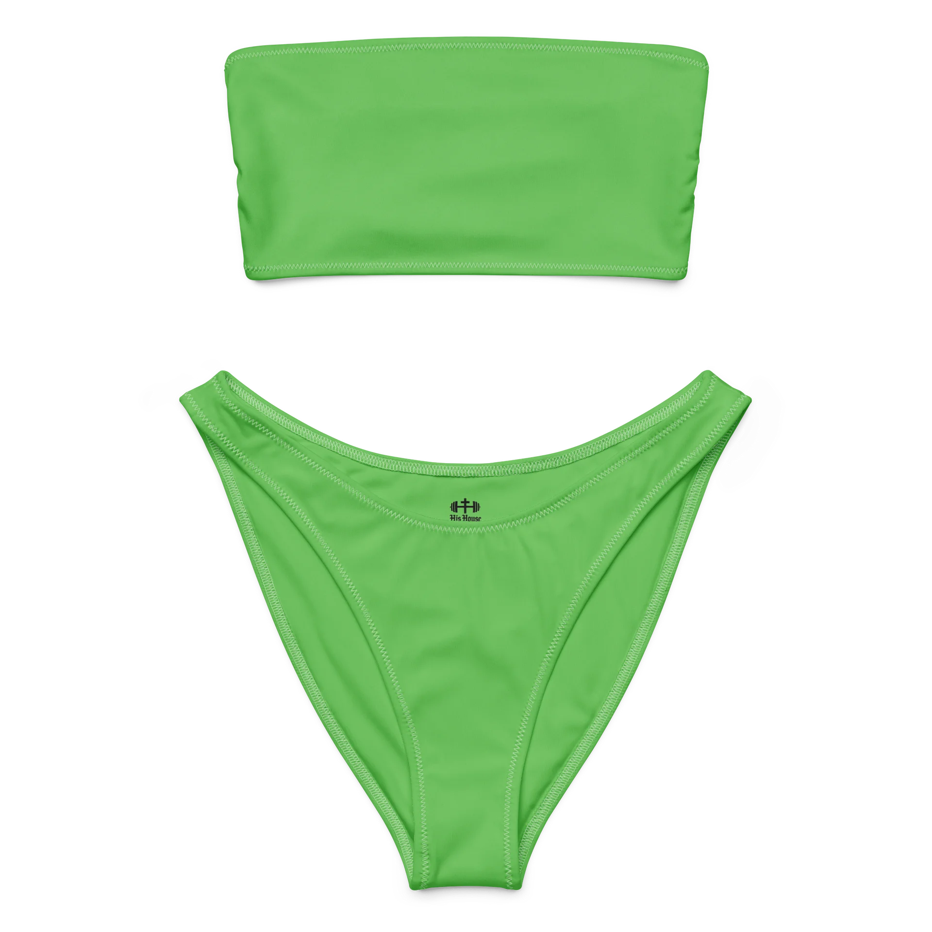 His House Womens Bandeau Bikini Set - Lime product image (3)