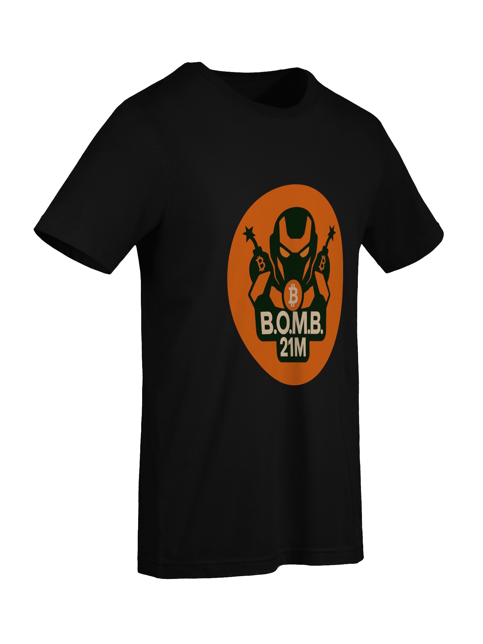 B.O.M.B. 21M BITCOIN OPTIMIZED MULTIFUNCTION BROADCASTER LOGO TEE product image (26)