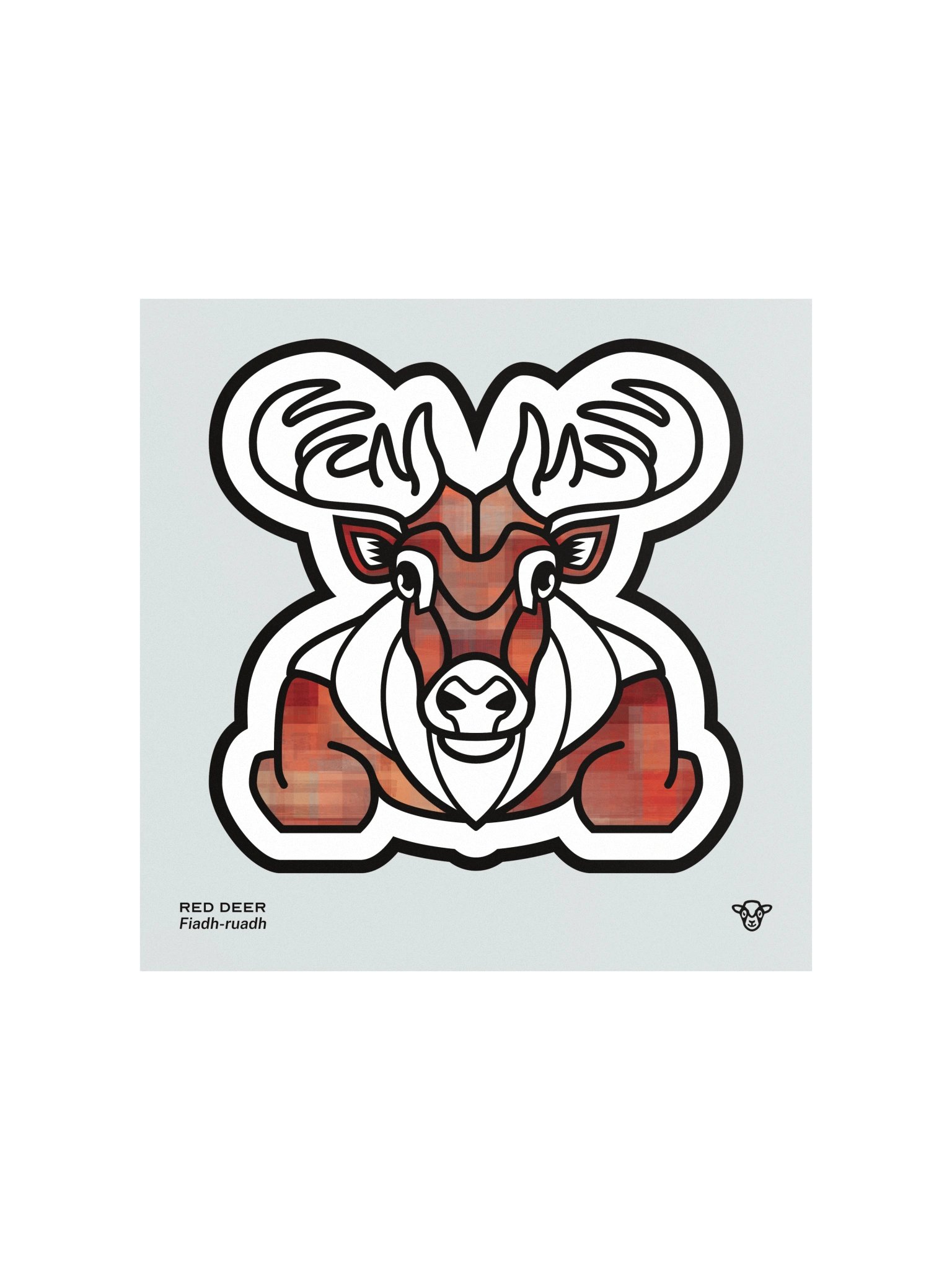Red Deer Matte Square Print product image (1)