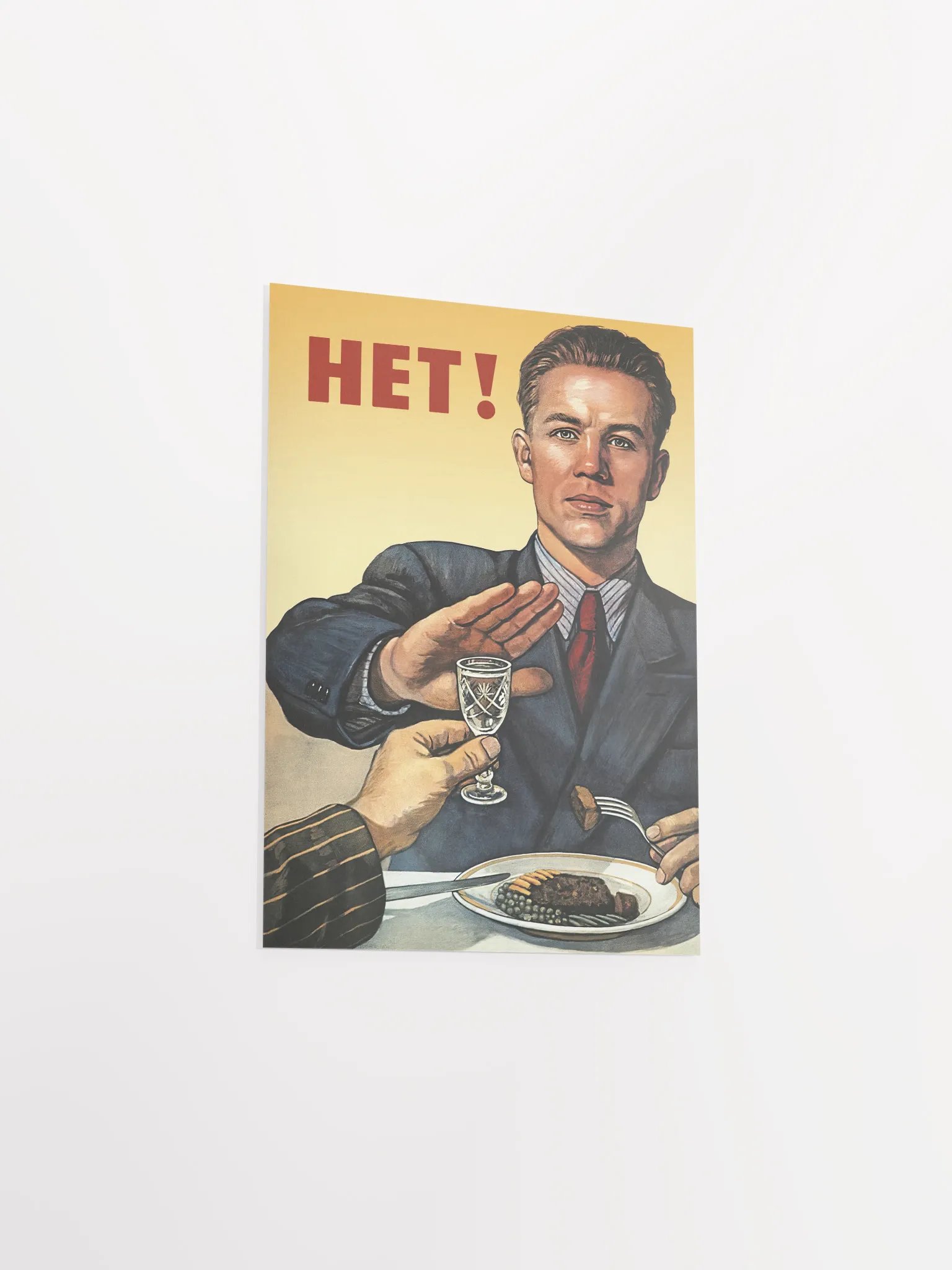 No! / Nein! / Нет! (vodka), USSR 1954 — Soviet vintage poster, vintage beer poster, propaganda poster product image (14)