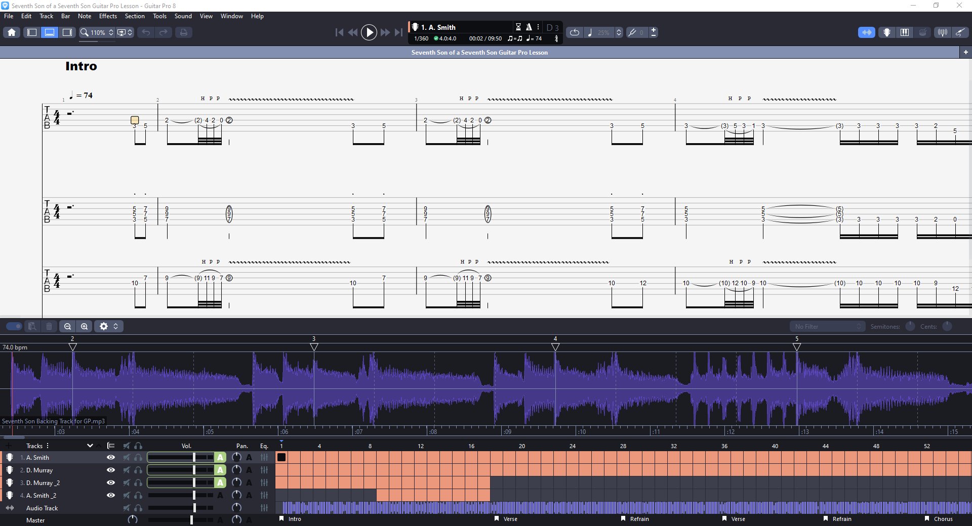 Seventh Son of a Seventh Son PDF TAB + Backing Track MP3 product image (3)