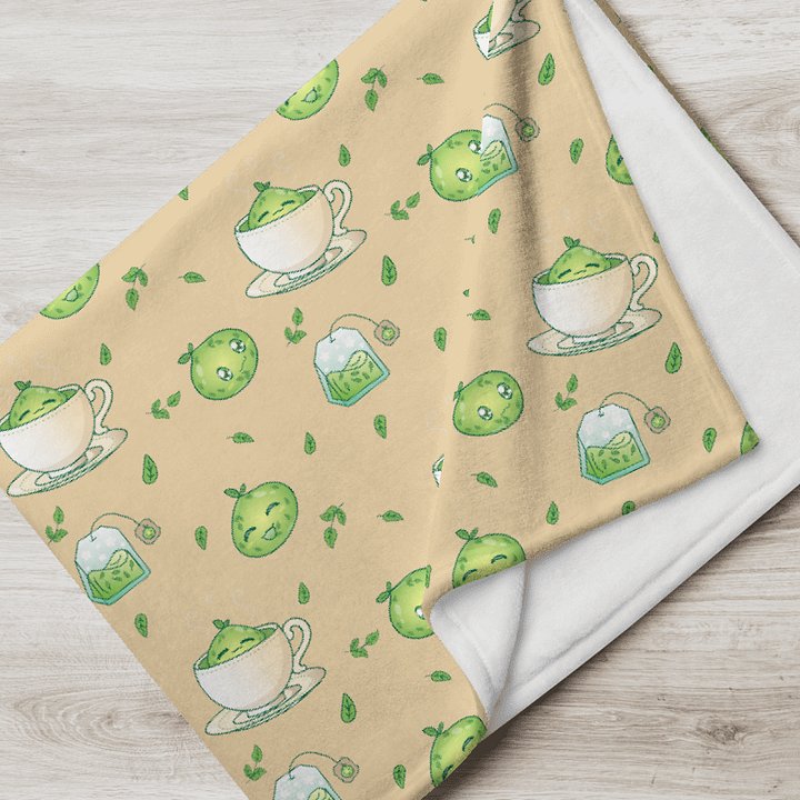Green Tea Slime Throw Blanket Gold product image (1)