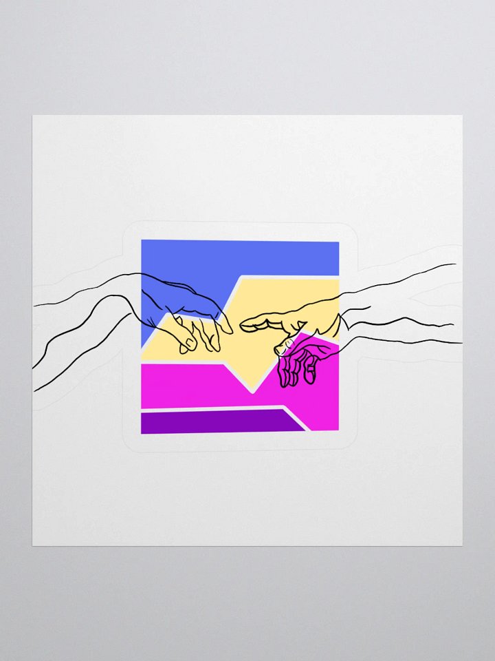 The Creation of Adam Kiss Cut Sticker – Durable Vinyl Art Decal for Indoor Use product image (1)
