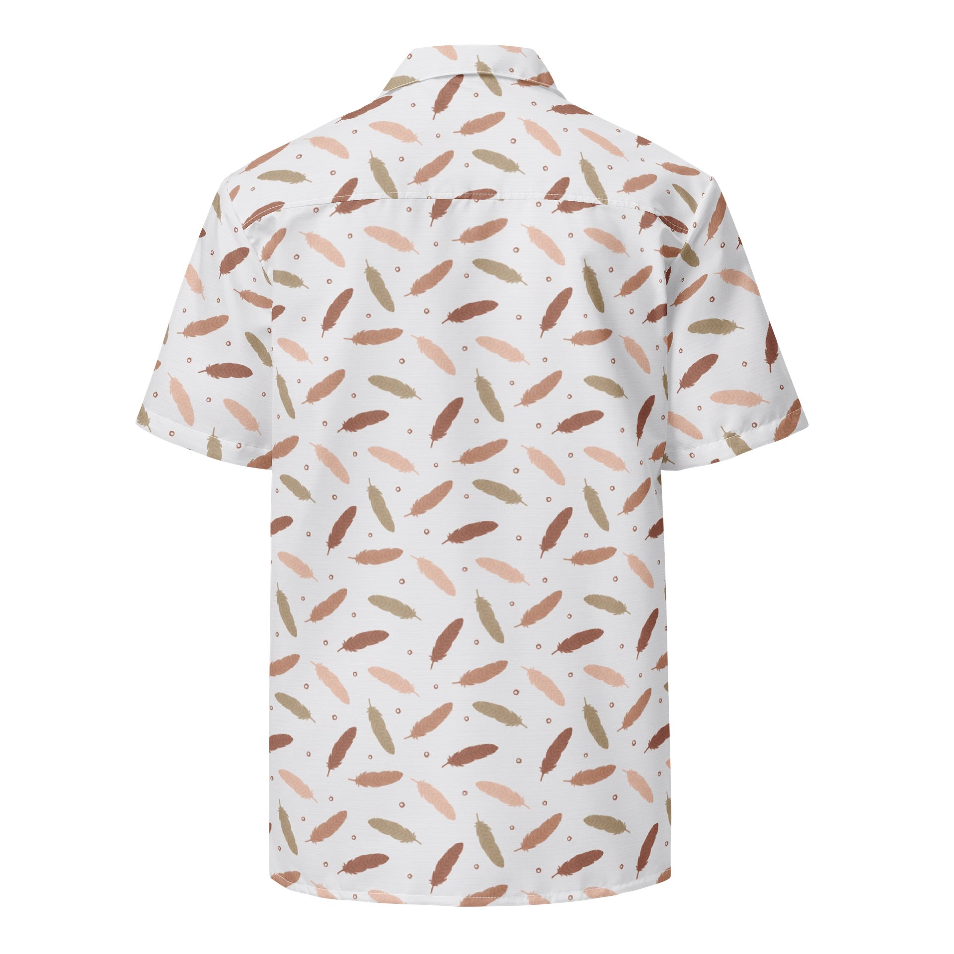 Mocha Mousse Feathers Hawaiian Shirt product image (2)