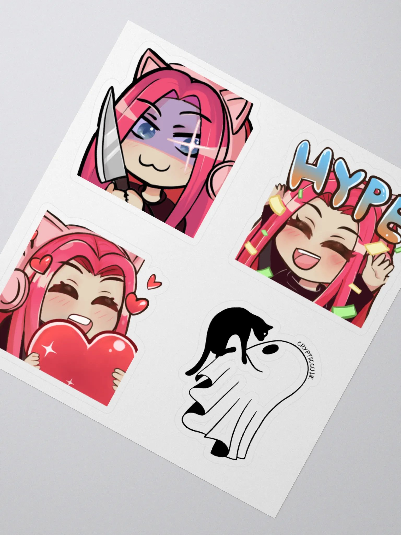 Pink Cryptiic Sticker Sheet product image (2)