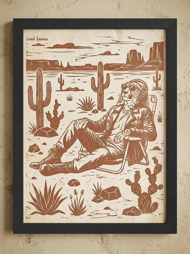 "Groove Hermit" Wood-Framed Poster product image (1)