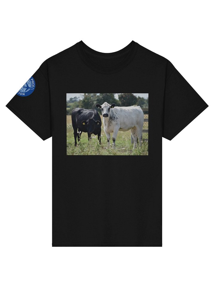 Black and White Cow Heavyweight T-Shirt product image (2)