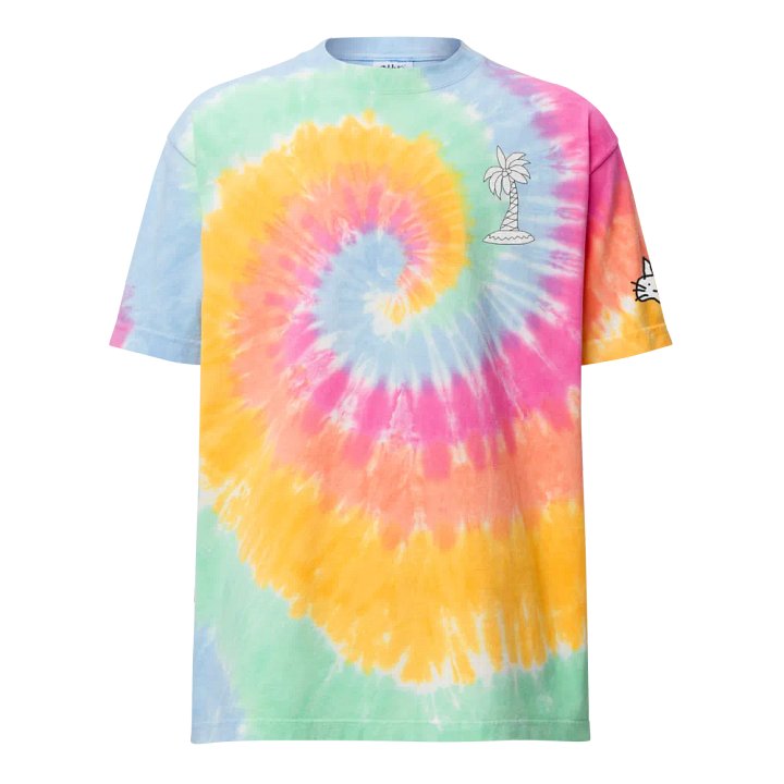 Purr Embroidered Tie-Dye Tee product image (1)