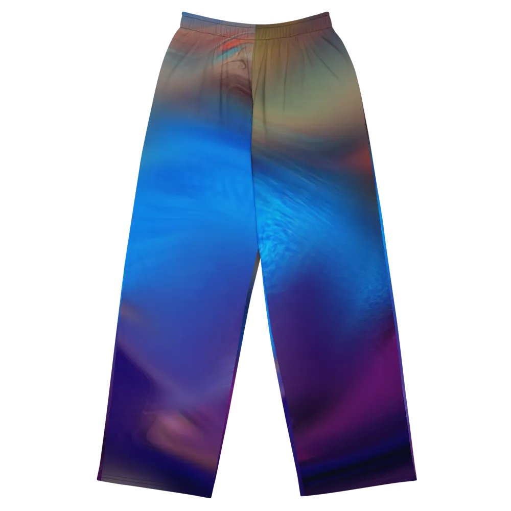 Rainbow Colorful Pattern Unisex Wide Leg Pants | Colorful Pants product image (2)
