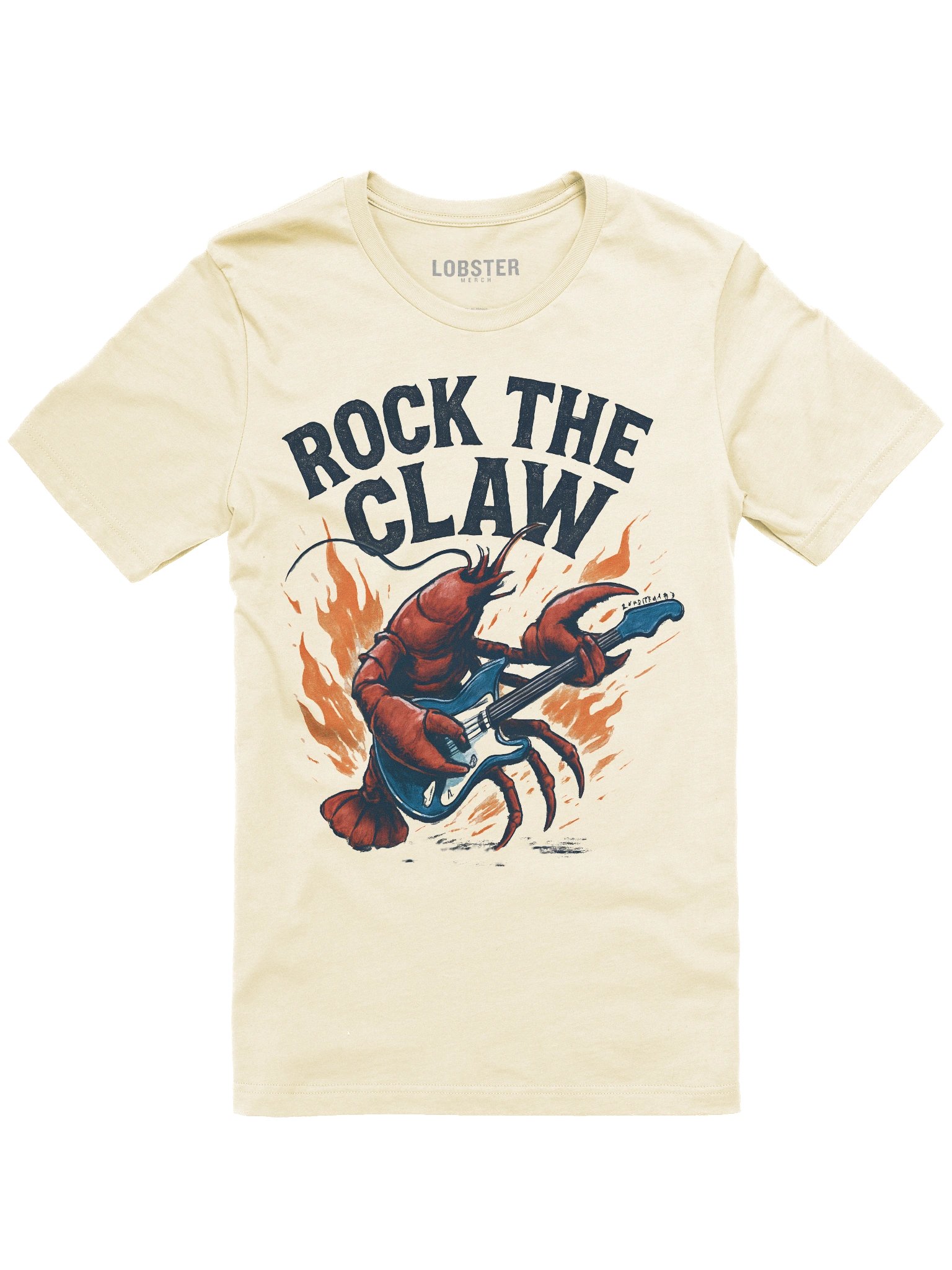 The Rockstar Lobster T-Shirt | Funny Lobster Guitar Graphic Tee product image (2)