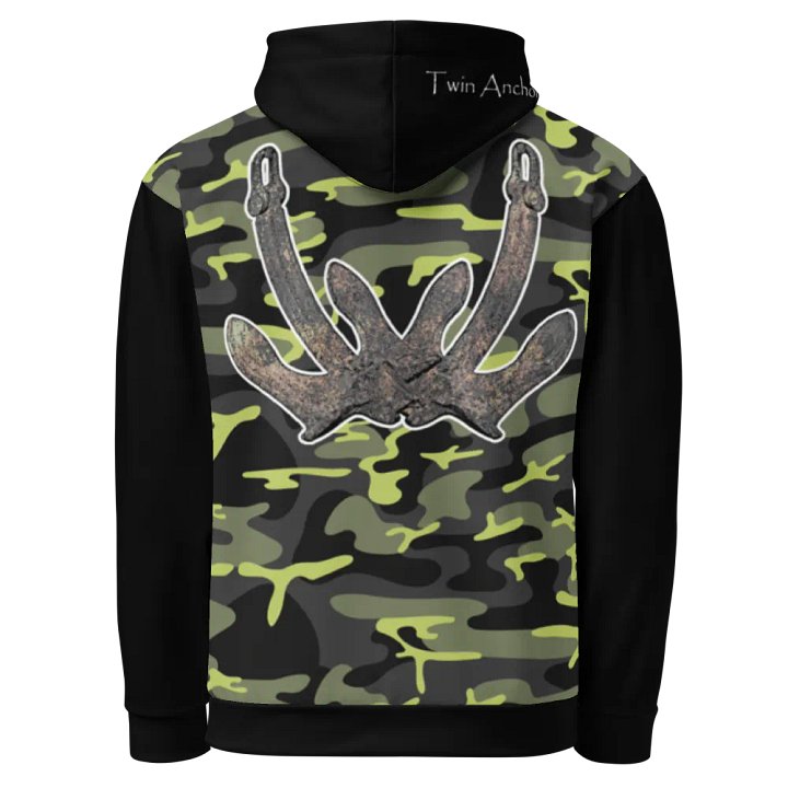 2 Anchor (black & Green Camouflage) – Performance Marine Wear | Twin Anchor Apparel North Current Line product image (1)