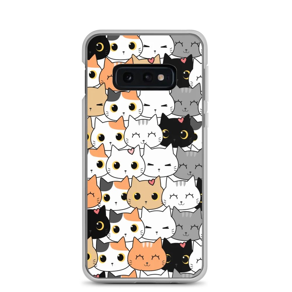 Whimsical Cat Faces Samsung® Clear Case product image (3)