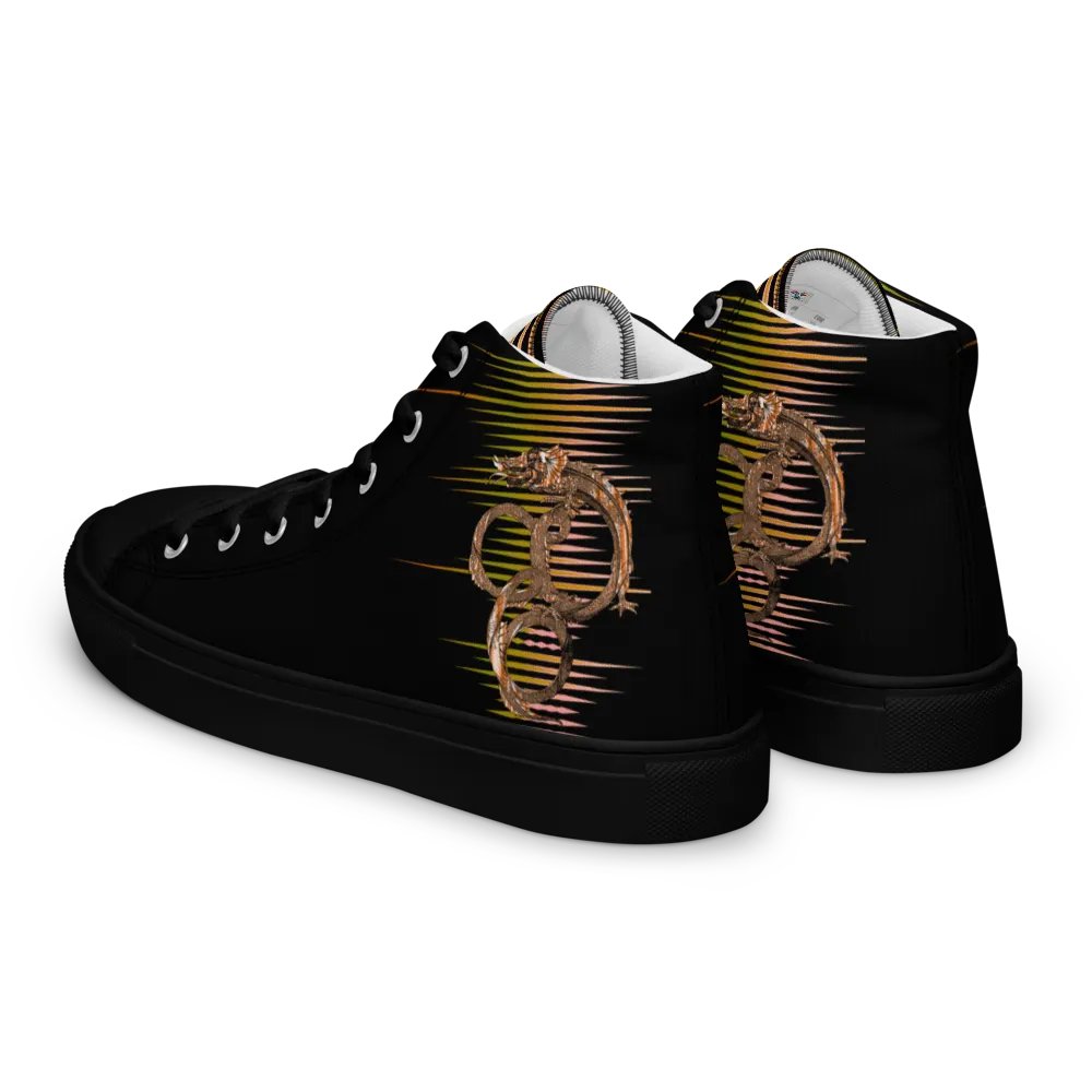 Glitchy Distortion Men's High Tops product image (6)