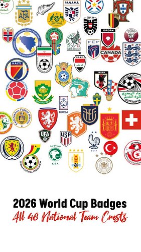 Comment your favourite designs?
...
48 nations. 48 badges. One World Cup. 🌍🏆
...
Every single team crest from the 2026 FIFA W...