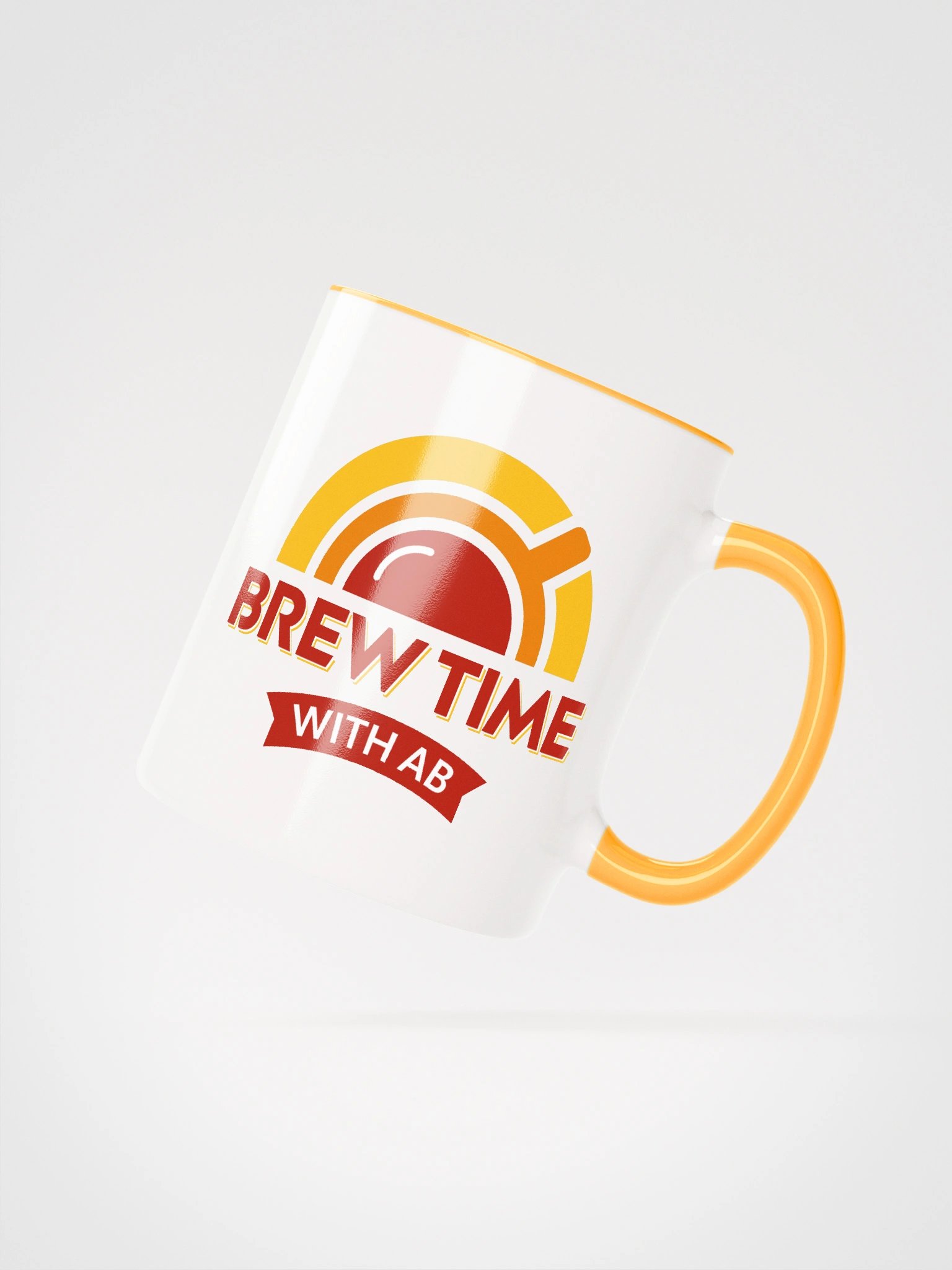 Brew Time Mug (Yellow Handle) product image (2)