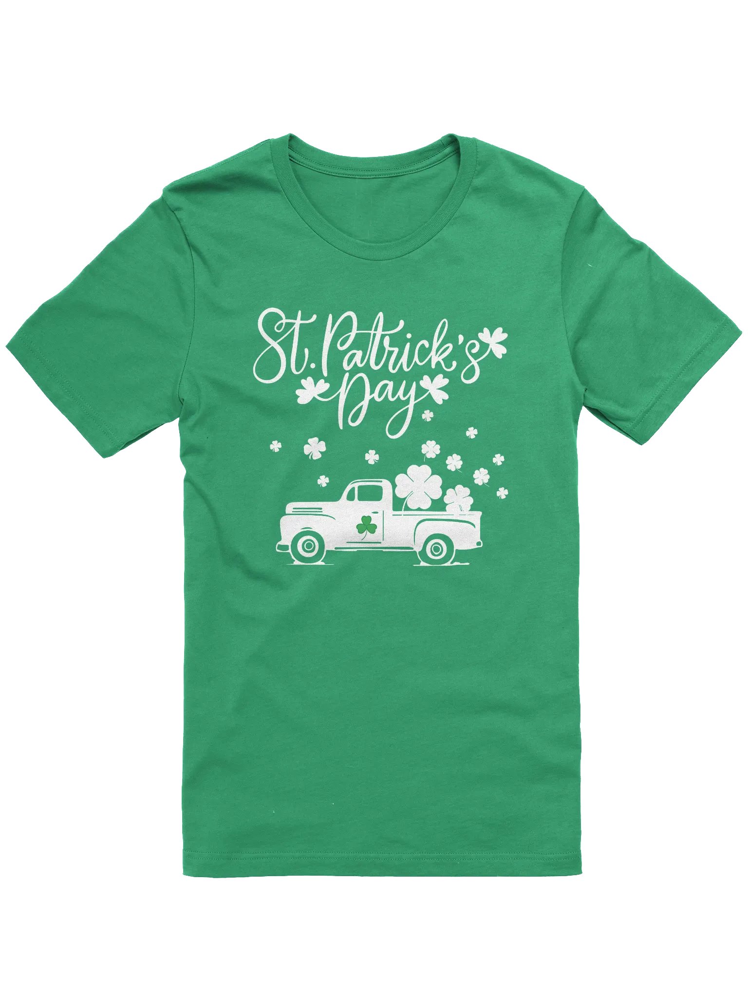 Patrick's Day Vintage Car and Clover T-Shirt product image (6)