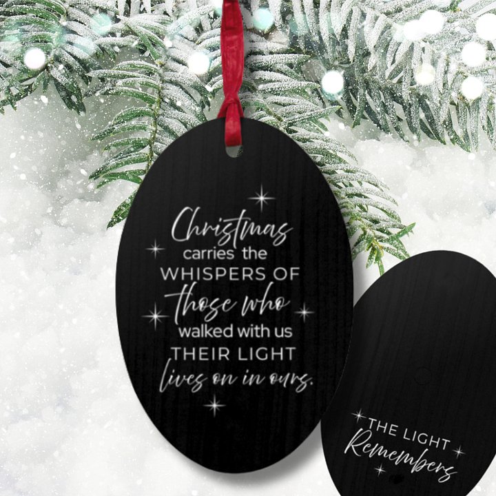 The LIGHT Remembers Ornament | Memorial Christmas Ornament product image (1)