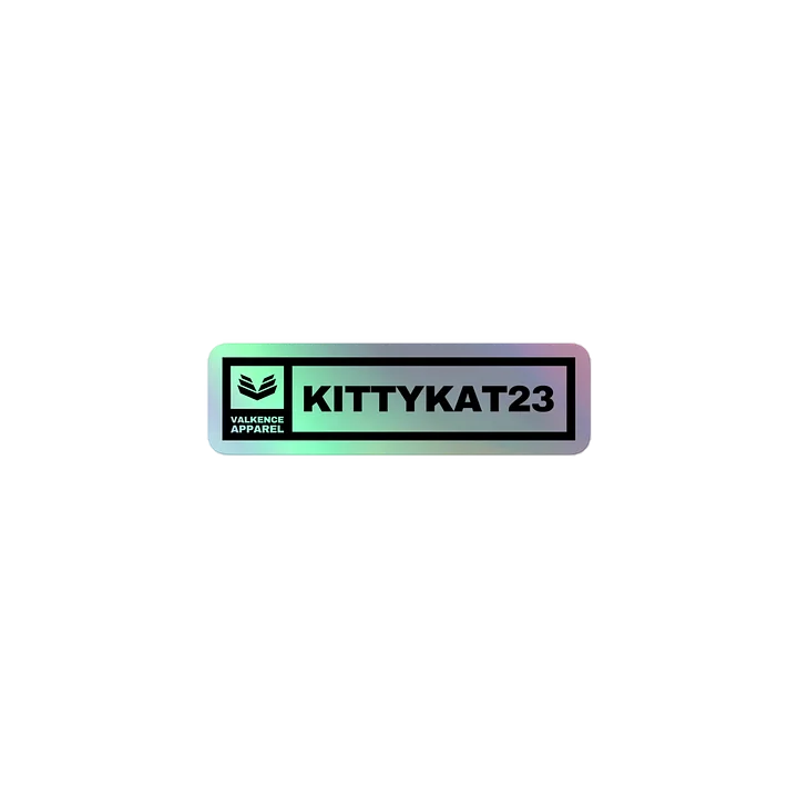 Kittykat23 Kiss-Cut Holographic Sticker - Black product image (1)