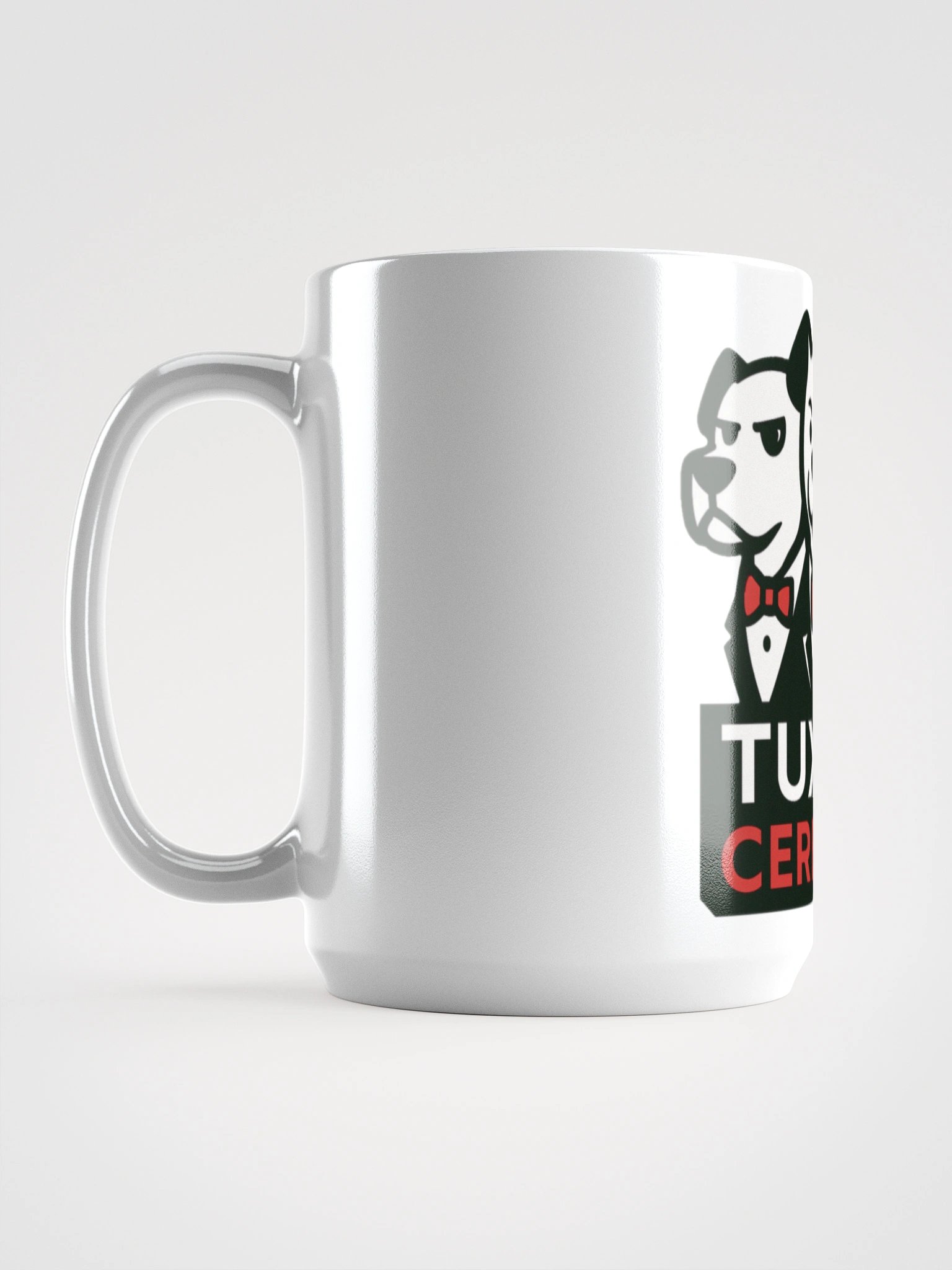 Tuxedo Cerberus White Glossy Mug product image (6)