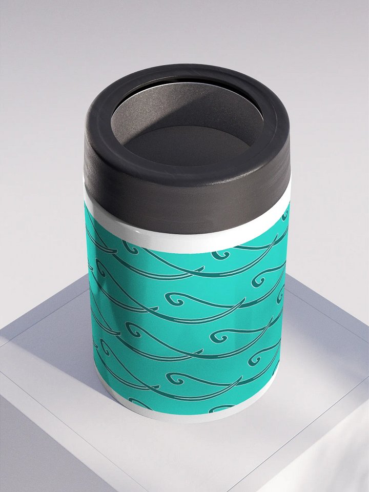 Party Time ! Teal Wave Stainless Steel Teal Koozie product image (2)