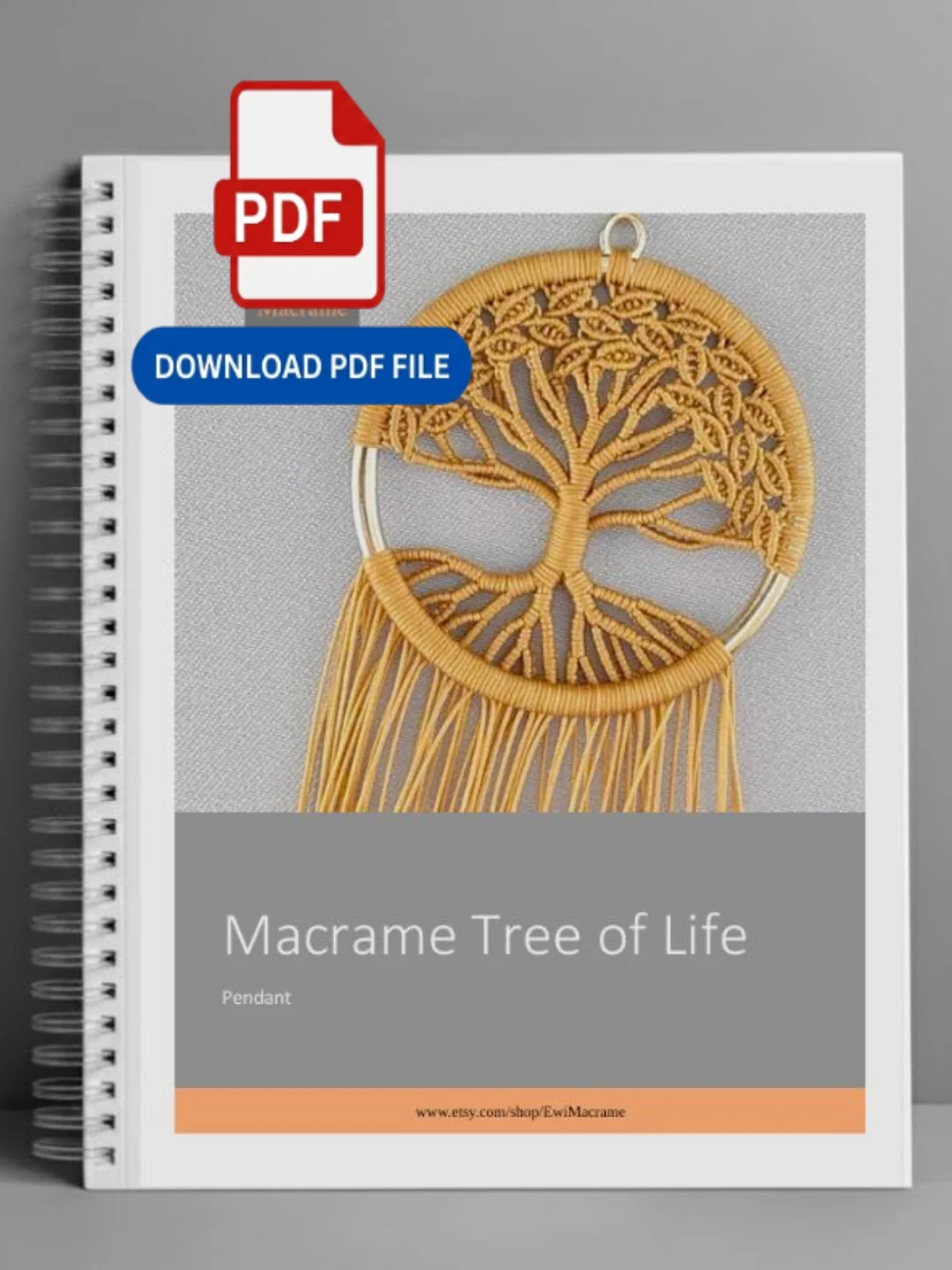 Micro Macrame Tree Pendant — Photo Tutorial product image (1)
