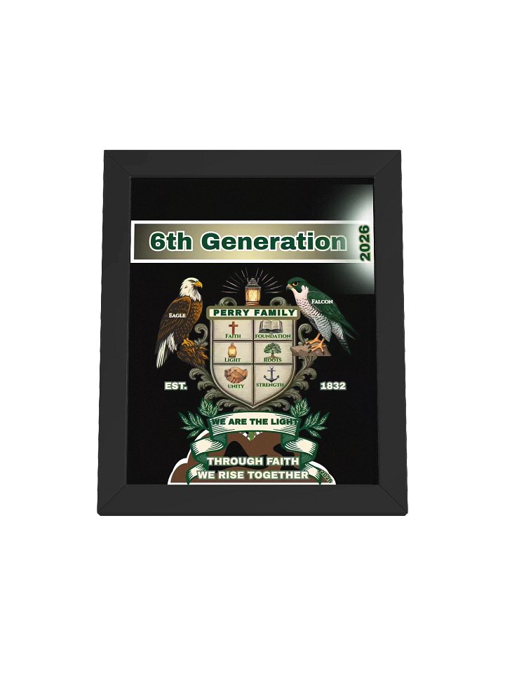 6th Generation Perry Family Reunion 2026 Framed Poster – 8" x 10" Legacy Edition product image (1)
