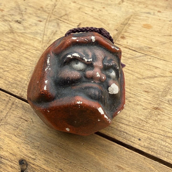 🎎 Vintage Ceramic Daruma Bell – Zen Folk Art from Showa Japan – Japan Antique Roadshow product image (1)