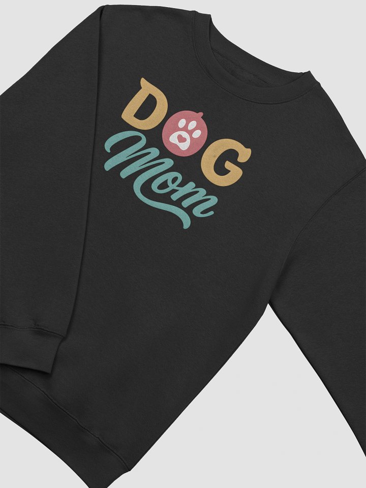 Dog Mom Sweatshirt | Colorful Paw Heart Pet Parent Design | Cozy Gift for Dog Lovers product image (2)