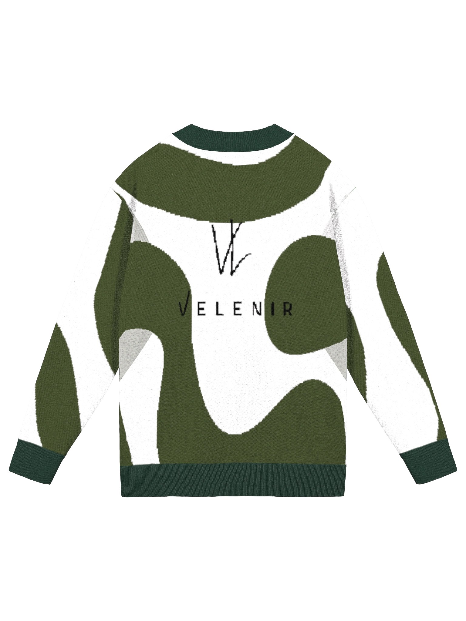 Velenir Green Wave Signature Knitted Cardigan product image (9)