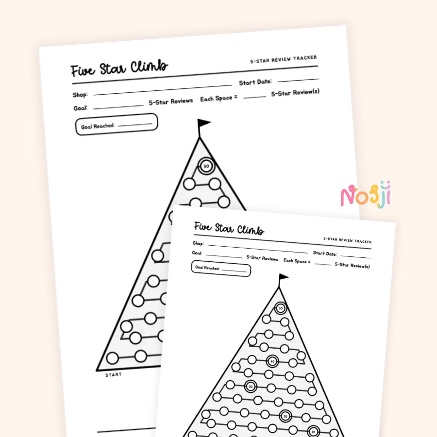Five Star Climb Printable Review Tracker product image (1)
