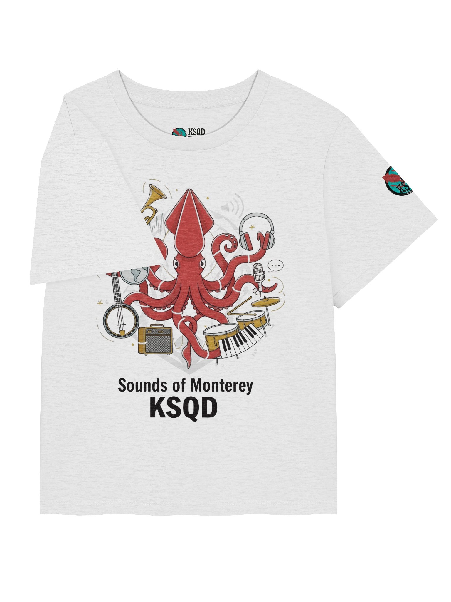 KSQD “Sounds of Monterey” Organic Ribbed Neck T-Shirt product image (7)
