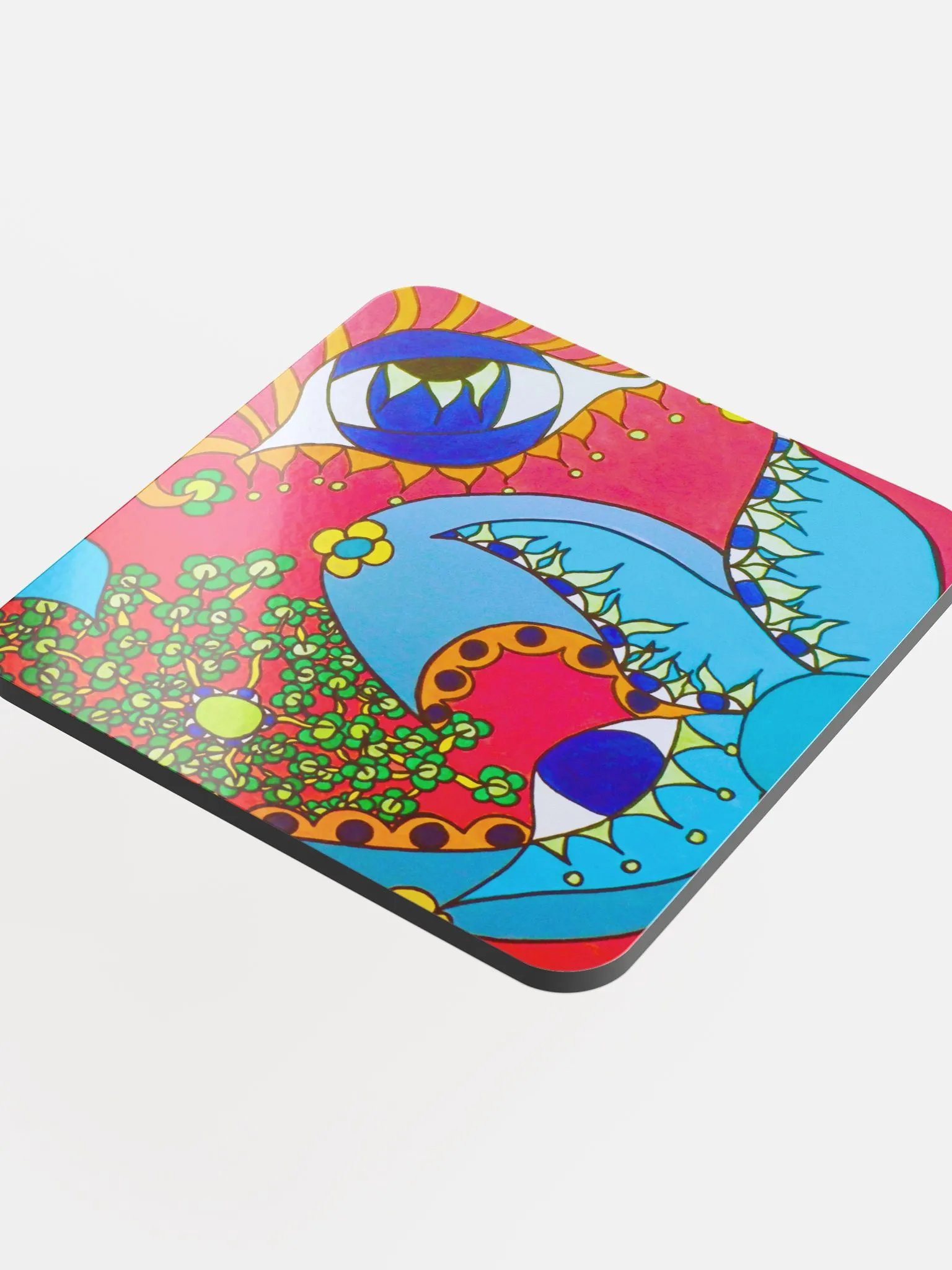 Ethereal Eye Glossed Cork Coaster product image (4)