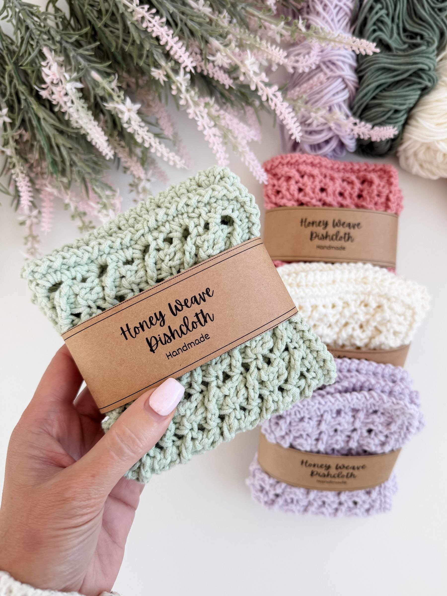 Honey Weave Dishcloth Crochet Pattern product image (6)
