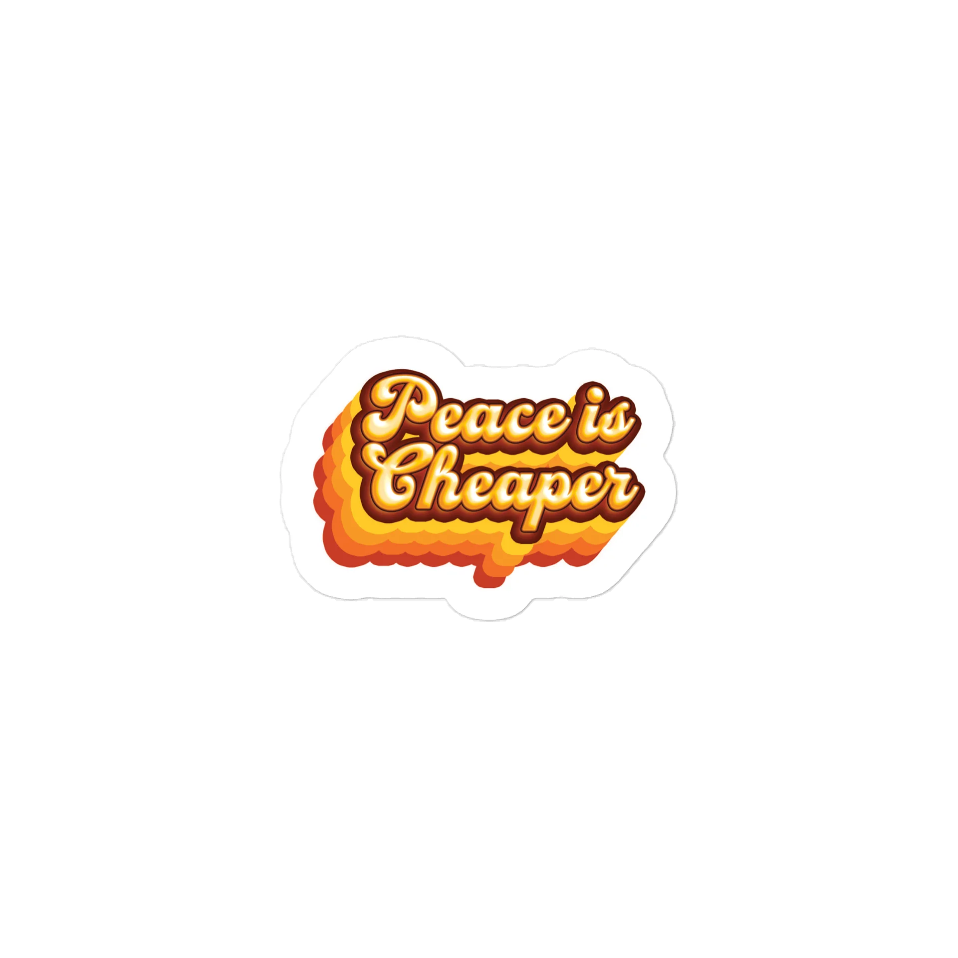 Peace is Cheaper Vinyl Sticker product image (1)