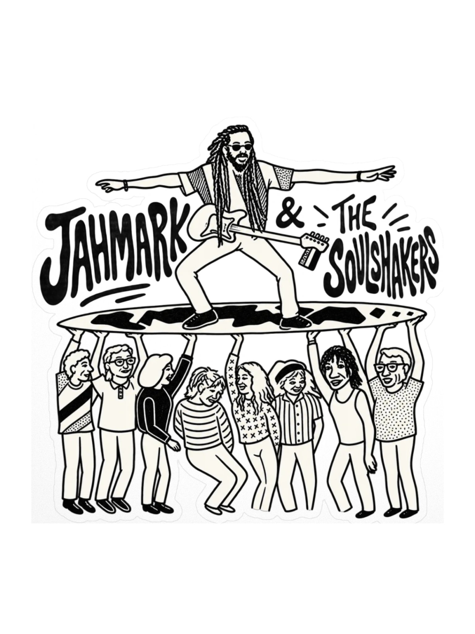 Jahmark Surfer Sticker product image (1)