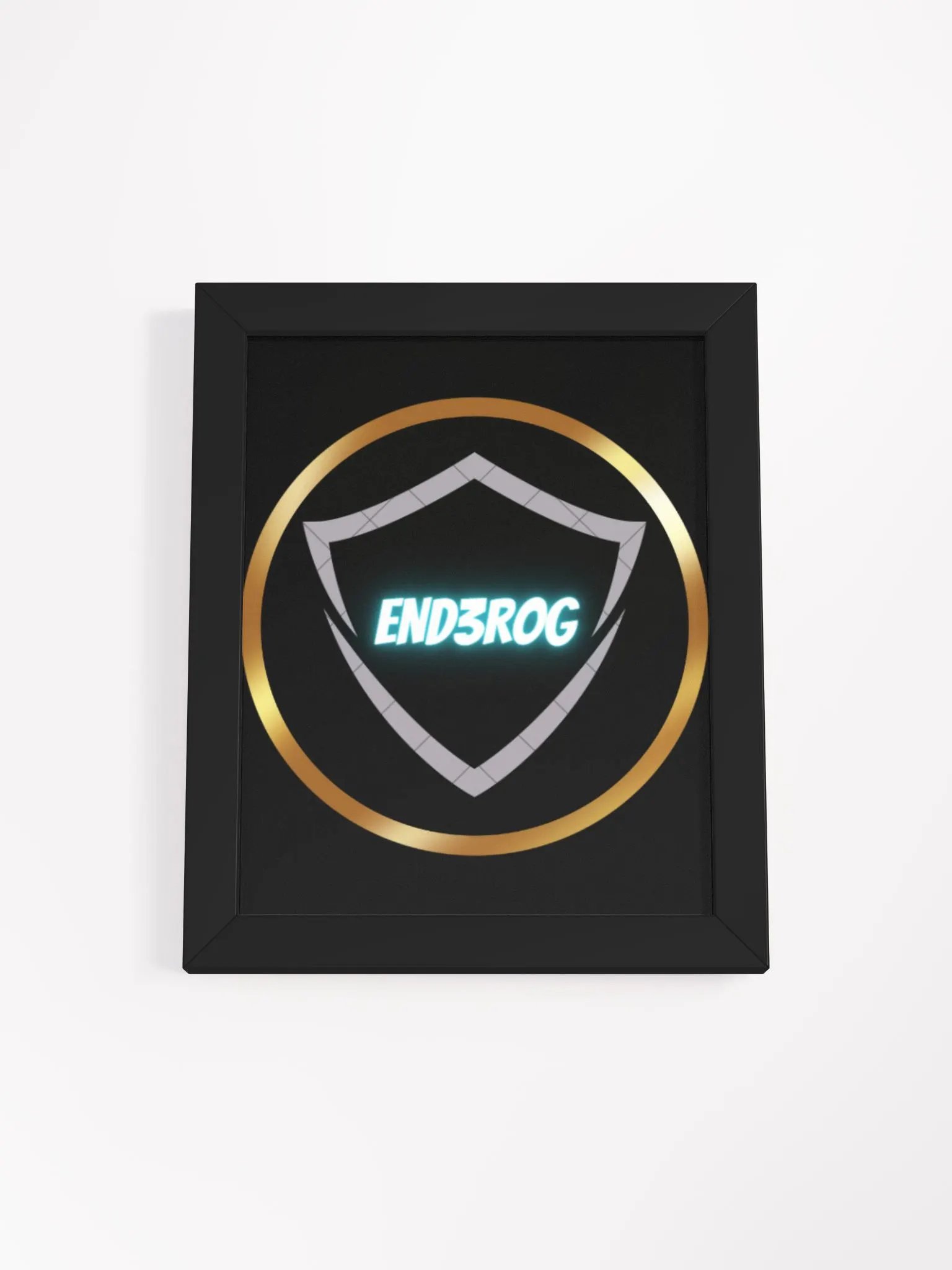 Neon Shield Emblem Framed Poster product image (8)