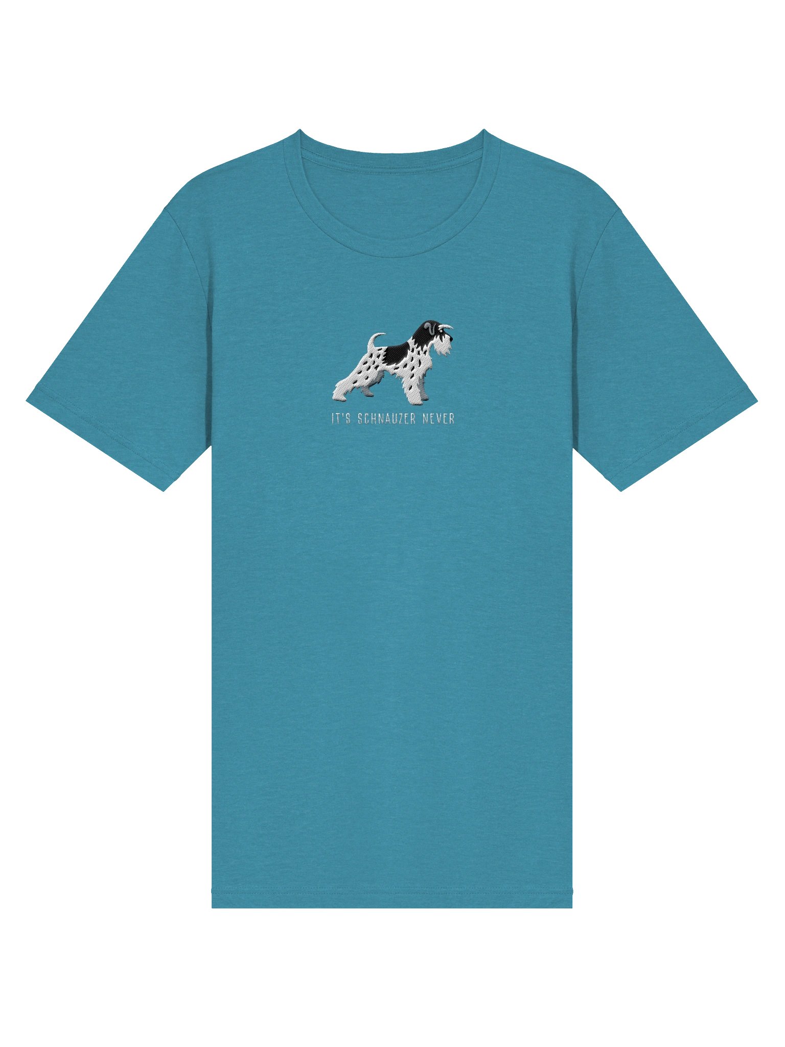 It's Schnauzer Never T-Shirt(Embroidered) of a Miniature Schnauzer(Parti, Black & White) product image (63)