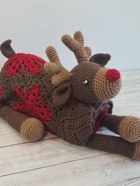 Reindeer Baby Blanket Crochet Pattern - 3in1 Toy & Playmat PDF Pattern - Crafting Happiness product image (7)
