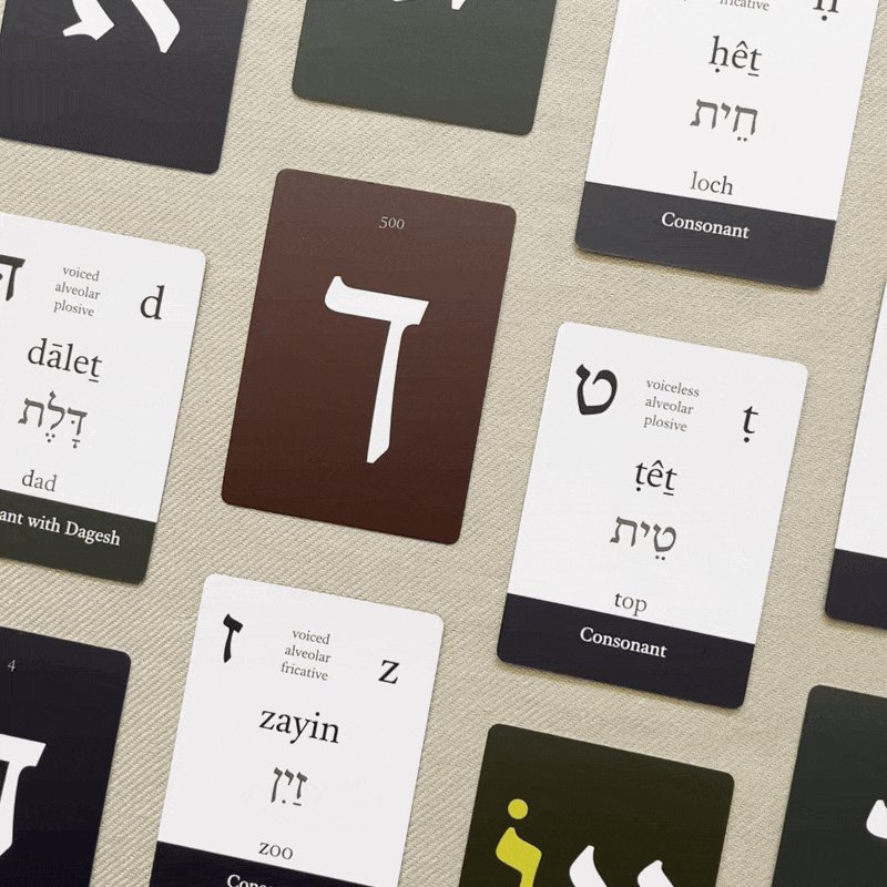 Biblical Hebrew Flashcards - Alphabet & Vowels product image (3)