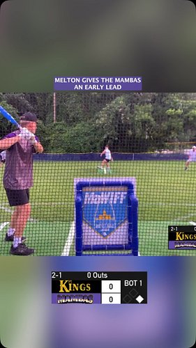 Melton gives the Mambas an early lead! #wiffleball
