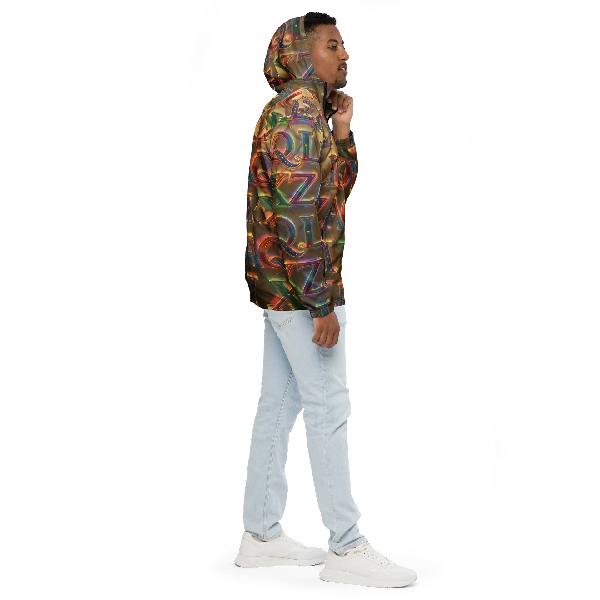 XZAQLI Men's Liquid Gold Monogram Windbreaker product image (4)
