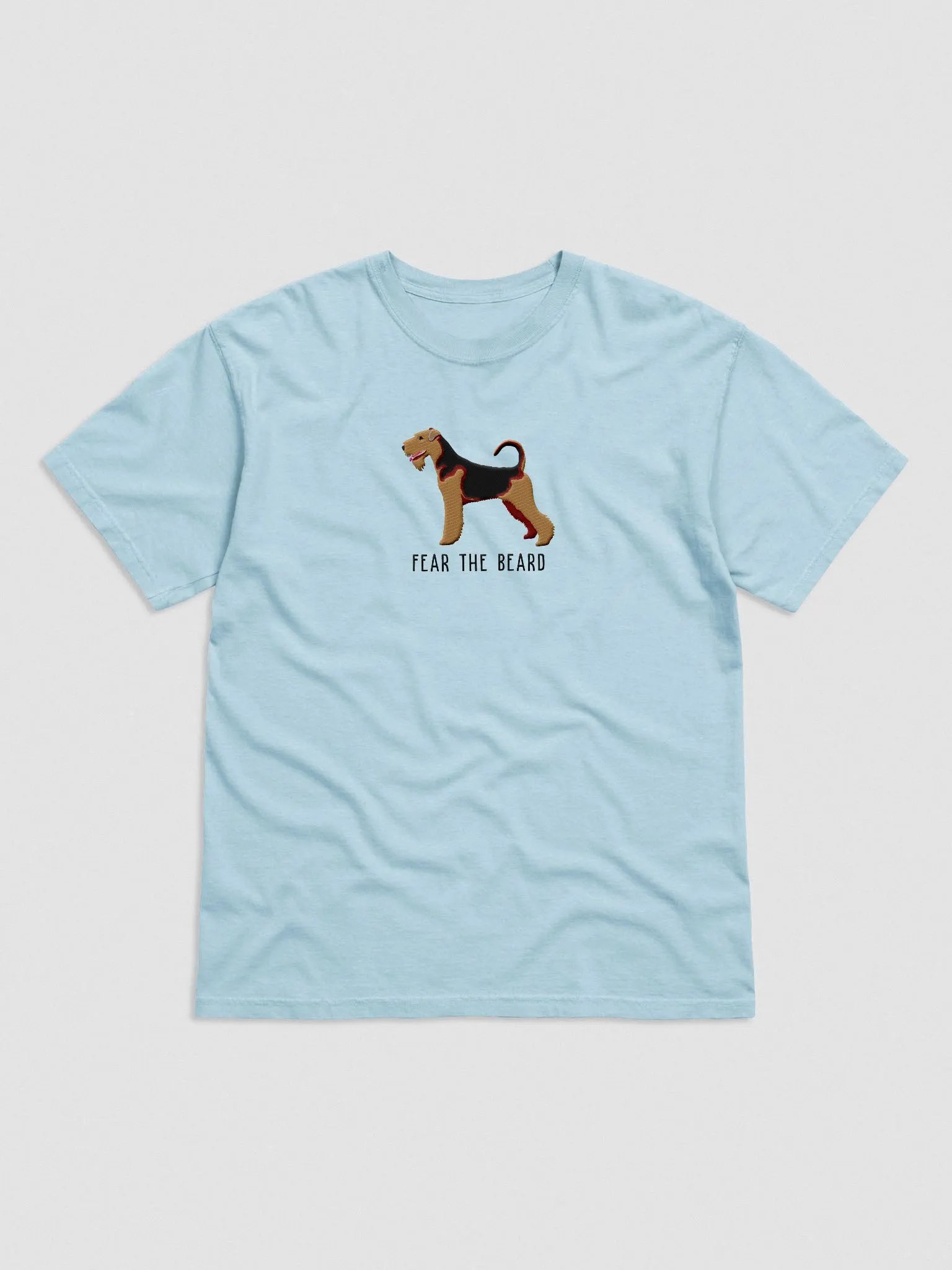 Fear the Beard T-Shirt(Embroidered) of an Airedale Terrier product image (4)
