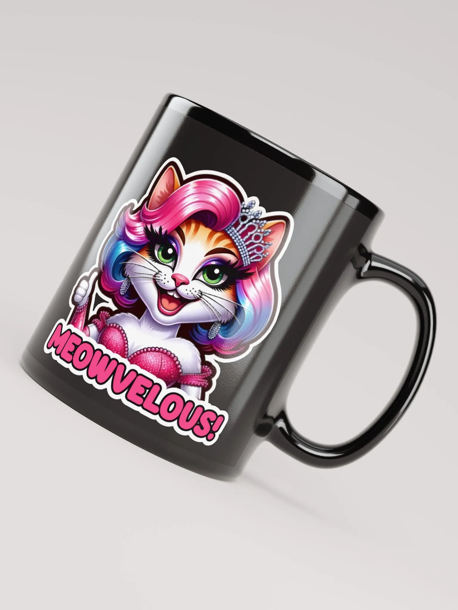 Meowvelous! Black Glossy Mug product image (8)
