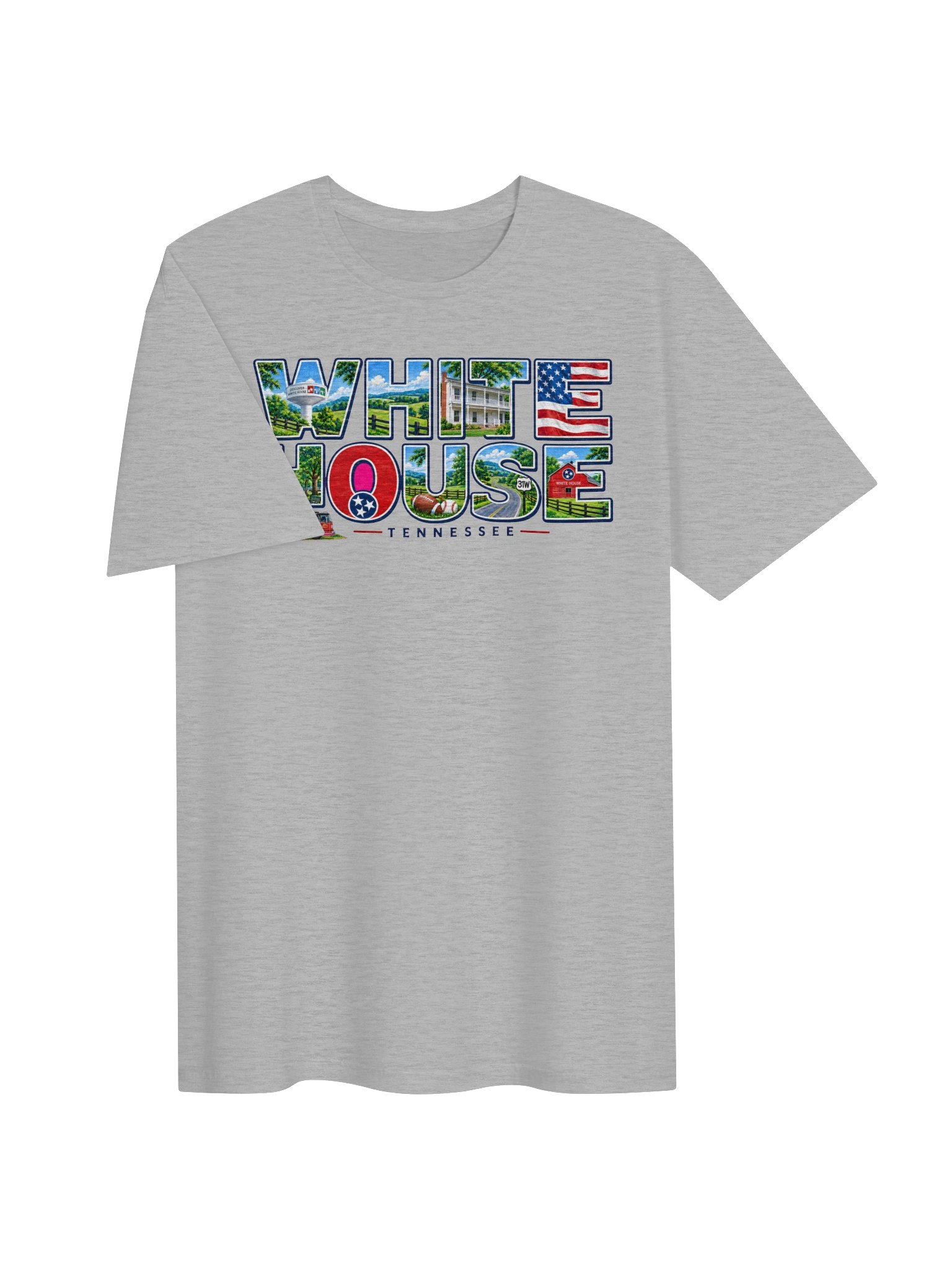 Mural & Main White House, Tennessee Mural T-Shirt product image (3)