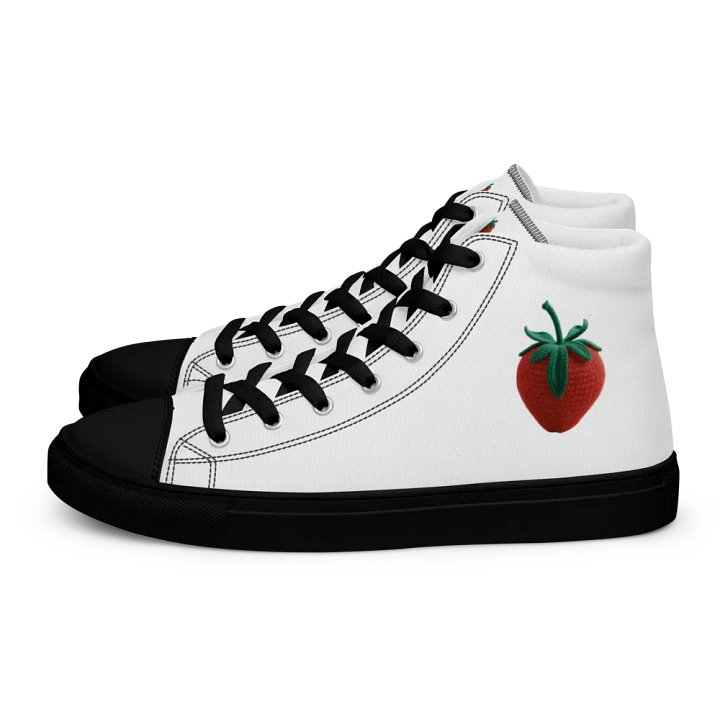 CozyAvocado Women's High Top Canvas Shoes Strawberry #01 product image (1)