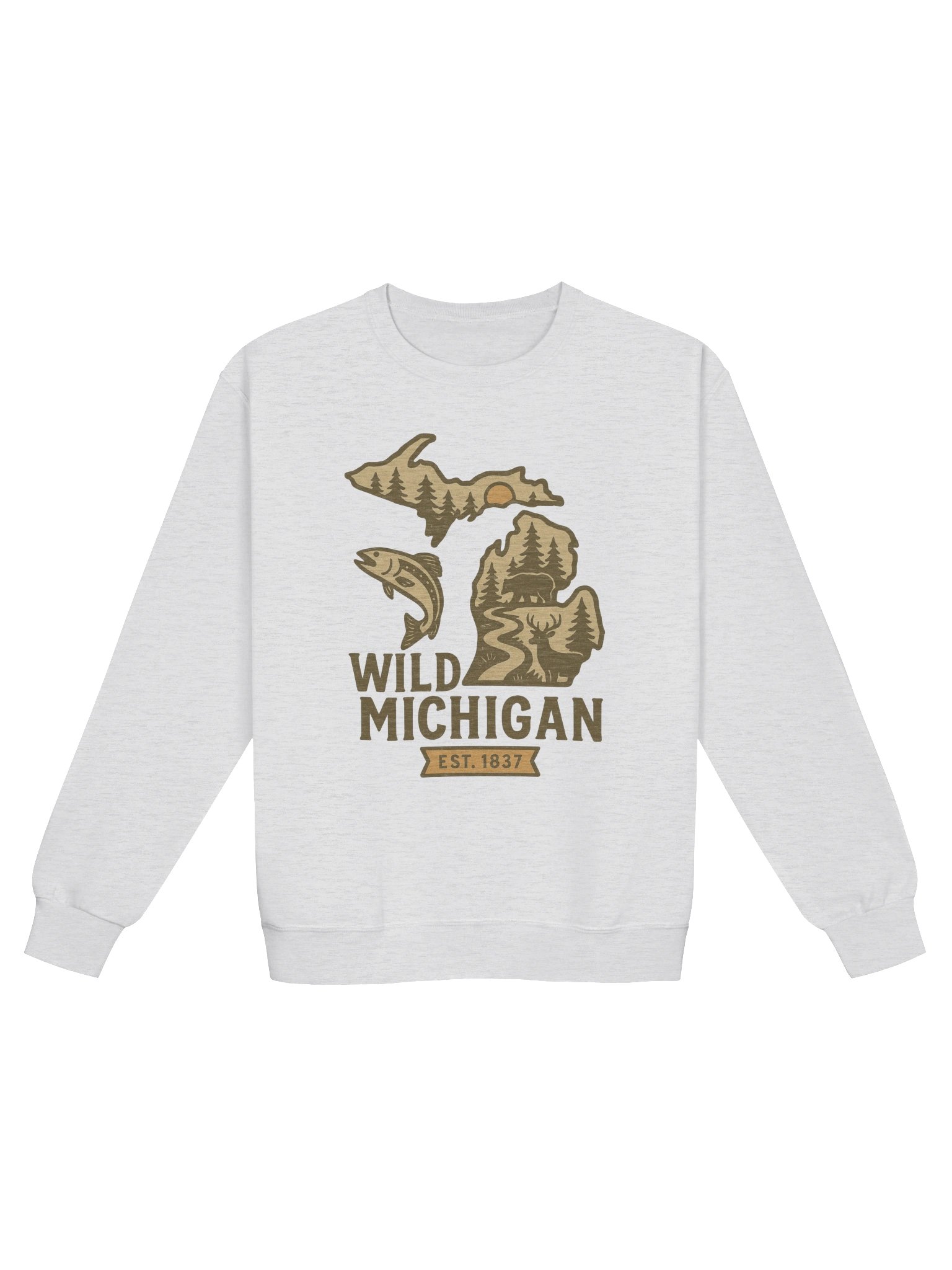 Wild Michigan Nature Emblem Sweatshirt product image (2)